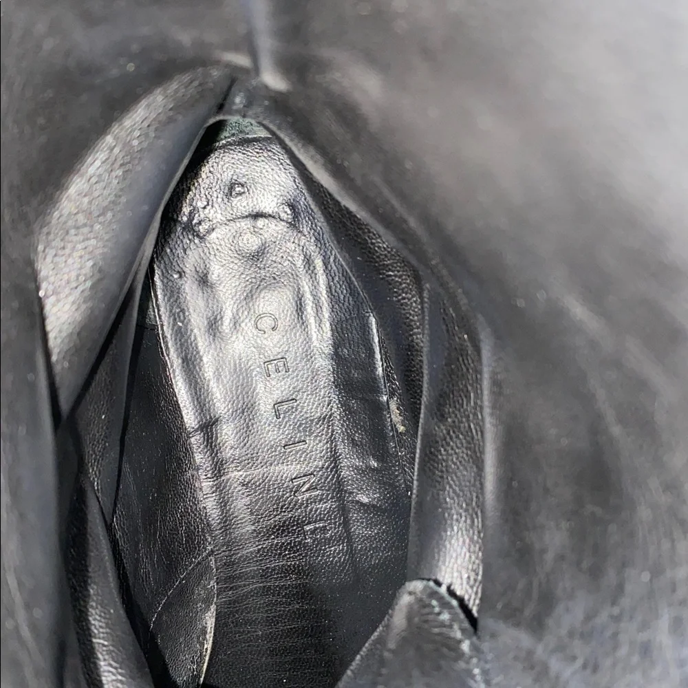 Celine Boots - Patent Leather combat boots with buckles. - Picture 5 of 9